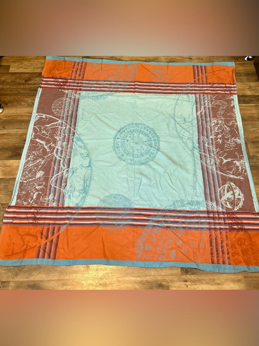 Vent Du Sud Table Cloth Astrological Design Made in France 100% Cotton 58x60